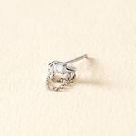 Boucle D'oreille Puce Unitaire Duane Argent Blanc Oxyde De Zirconium - Boucles d'oreilles fantaisie Femme | Histoire d&rsquo;Or