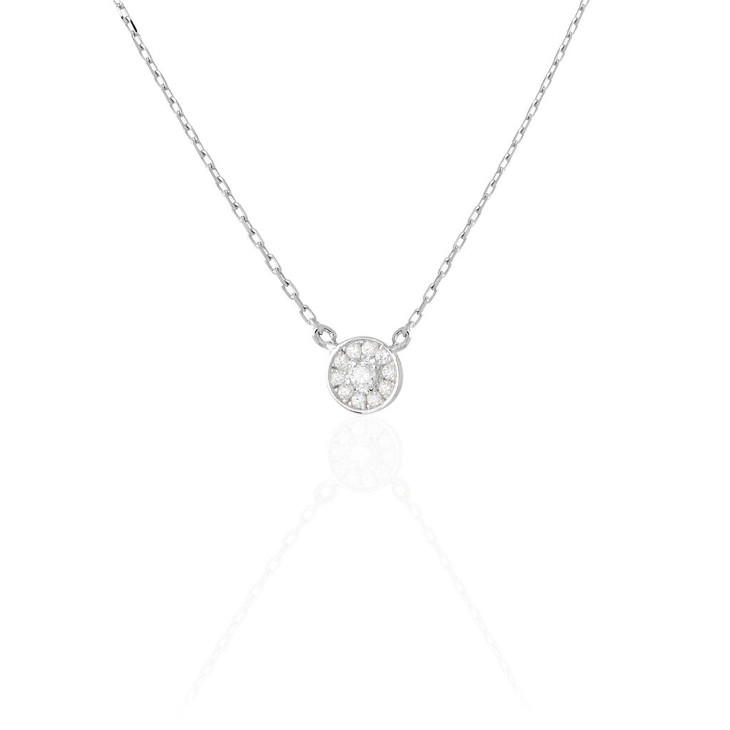 Collier Argent Blanc Auxana Oxyde De Zirconium - Colliers fantaisie Femme | Histoire d’Or