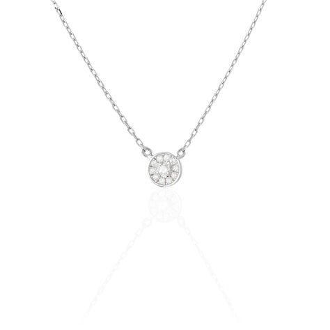 Collier Argent Blanc Auxana Oxyde De Zirconium - Colliers fantaisie Femme | Histoire d’Or