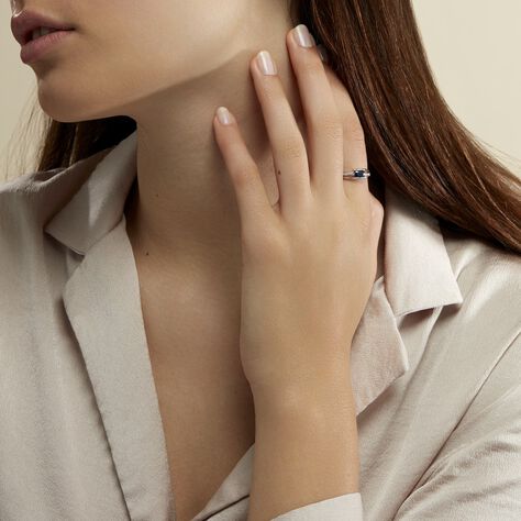 Bague Viyan Or Blanc Saphir Et Diamant - Bagues solitaires Femme | Histoire d’Or