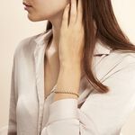 Bracelet Cordelia Maille Corde Et Venitienne Or Bicolore - Bracelets cha&icirc;ne Femme | Histoire d&rsquo;Or