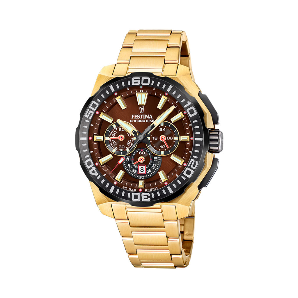 Montre Festina Chrono Bike 4 Marron - Nouveautés Homme | Histoire d’Or