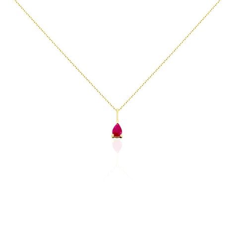 Collier Goutte Or Jaune Rubis - Colliers Femme | Histoire d’Or