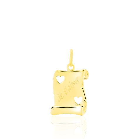 Pendentif Sirona Parchemin Message Or Jaune - Pendentifs Famille | Histoire d’Or