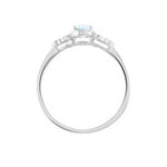 Bague Cyprille Or Blanc Topaze Et Oxyde De Zirconium - Bagues solitaires Femme | Histoire d&rsquo;Or