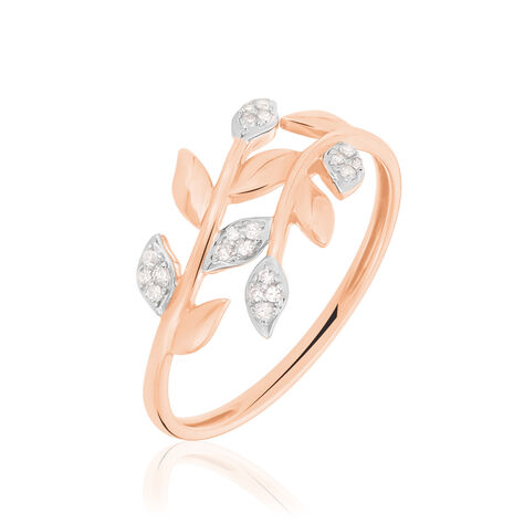 Bague Emelyne Or Rose Diamant - Bagues avec pierre Femme | Histoire d&rsquo;Or