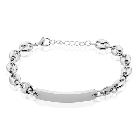 Bracelet Acier Blanc Joanano - Gourmettes Homme | Histoire d’Or