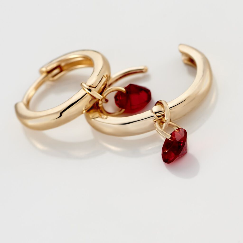 Créoles Plaqué Or Pauw Pampilles Oxydes De Zirconium - Boucles d'oreilles créoles Femme | Histoire d’Or