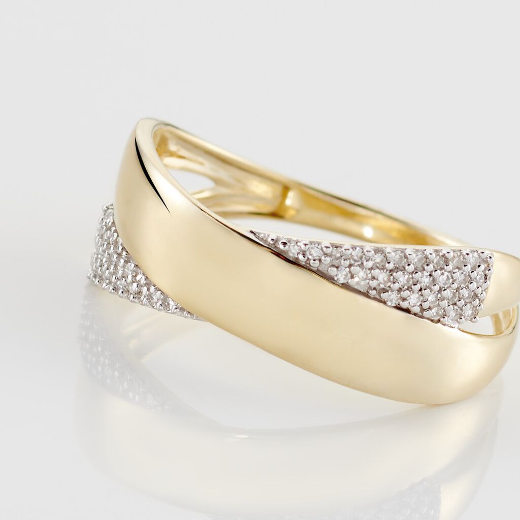Bague Sakura Or Bicolore Diamant - Bagues avec pierre Femme | Histoire d’Or