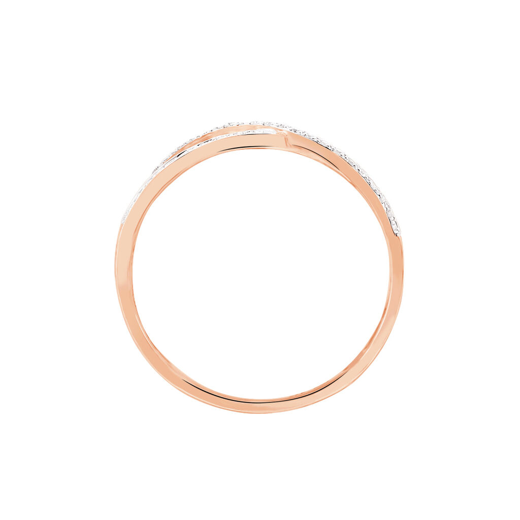 Bague Emilie Or Rose Diamant - Bagues avec pierre Femme | Histoire d&rsquo;Or
