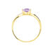 Bague Clothilde Or Jaune Amethyste Et Oxyde De Zirconium - Bagues Coeur Femme | Histoire d’Or