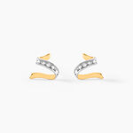 Boucles D'oreilles Puces Ouassima Or Jaune Diamant - Clous d'oreilles Femme | Histoire d&rsquo;Or