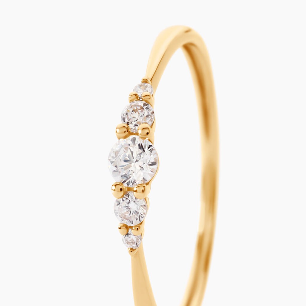Bague Ionut Or Jaune Oxyde De Zirconium - Bagues solitaires Femme | Histoire d&rsquo;Or