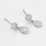 Boucles D'oreilles Pendantes Aletha Argent Blanc Oxyde De Zirconium - Boucles d'oreilles fantaisie Femme | Histoire d&rsquo;Or