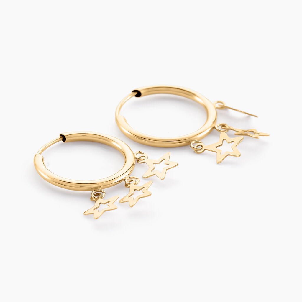 Cr&eacute;oles Orinthia Or Jaune - Boucles d'oreilles cr&eacute;oles Femme | Histoire d&rsquo;Or