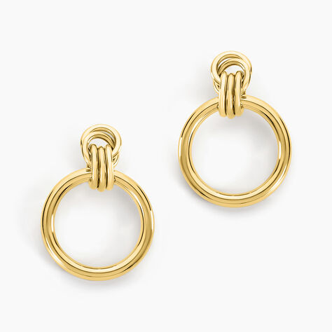 Boucles D'oreilles Puces Josephine Acier Doré - Boucles d'oreilles fantaisie Femme | Histoire d’Or