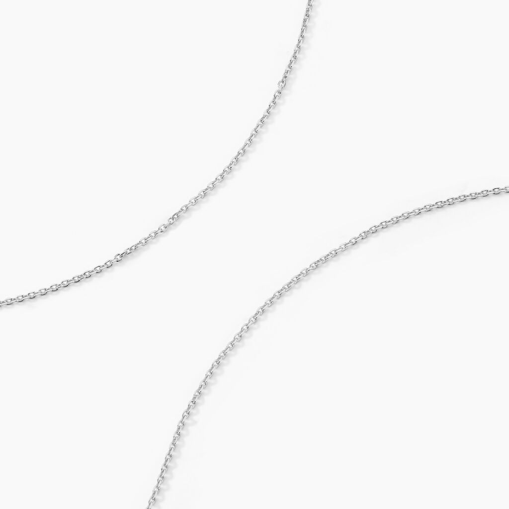 Cha&icirc;ne Claudine Maille For&ccedil;at Argent Blanc - Chaines Femme | Histoire d&rsquo;Or