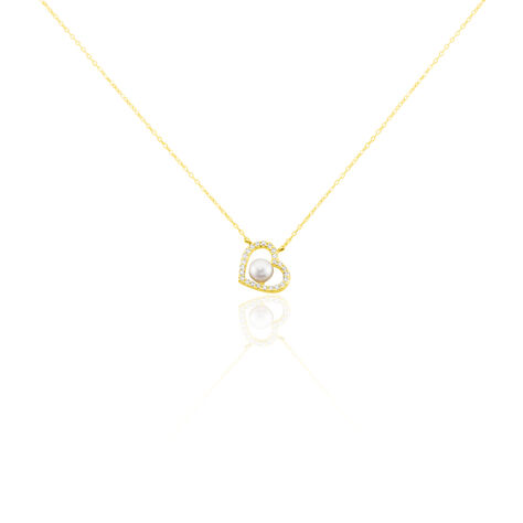 Collier Or Jaune Cagiris Oxydes Et Perle De Culture - Colliers Femme | Histoire d’Or