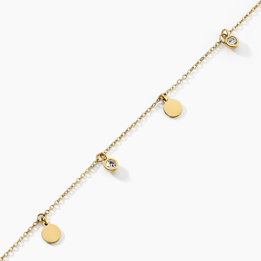 Bracelet Acier Doré Cristal - Nos bijoux iconiques Femme | Histoire d’Or