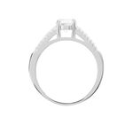 Bague Solitaire Maelline Argent Blanc Oxyde De Zirconium - Bagues solitaires Femme | Histoire d&rsquo;Or