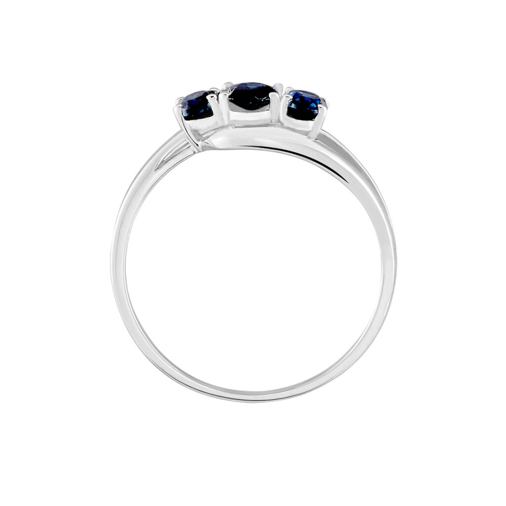 Bague Or Blanc Jaire Saphir - Bagues solitaires Femme | Histoire d&rsquo;Or