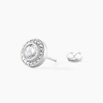 Boucles D'oreilles Puces Marquise Argent Blanc Oxyde De Zirconium - Boucles d'oreilles fantaisie Femme | Histoire d&rsquo;Or