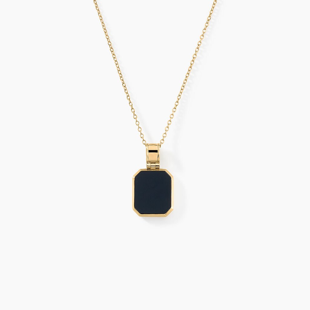 Collier Tertius Or Jaune Onyx - Colliers Homme | Histoire d&rsquo;Or