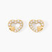 Boucles D'oreilles Puces Daria Double Coeurs Or Jaune Oxyde - Clous d'oreilles Femme | Histoire d’Or