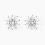Boucles D'oreilles Puces Daisy Argent Blanc Oxyde De Zirconium - Boucles d'oreilles fantaisie Femme | Histoire d&rsquo;Or