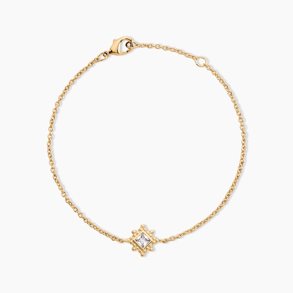 Bracelet Bobbie Plaqu&eacute; Or Jaune Oxyde De Zirconium - Bracelets Femme | Histoire d&rsquo;Or