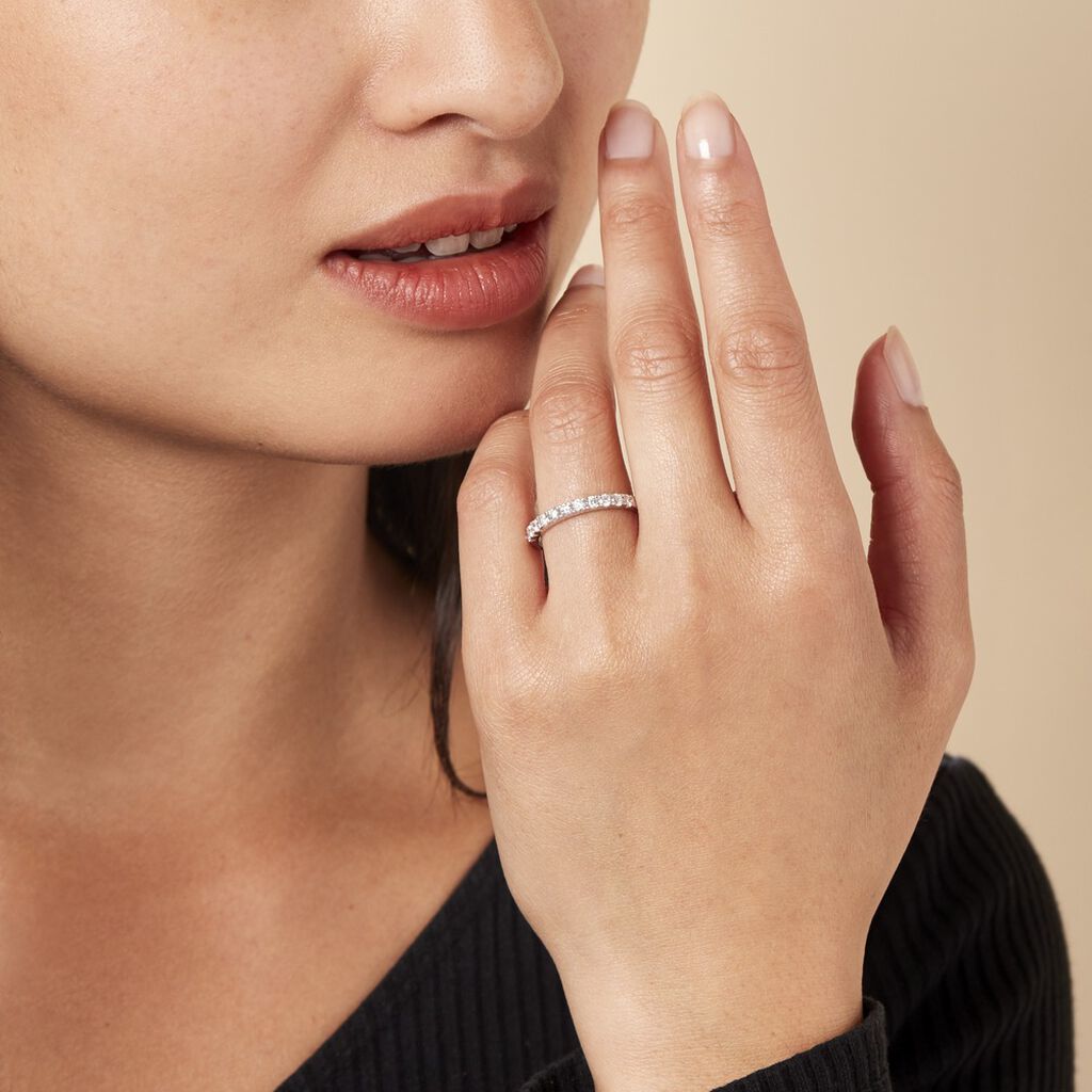 Alliance Pristina Or Blanc Diamant - Alliances Femme | Histoire d’Or