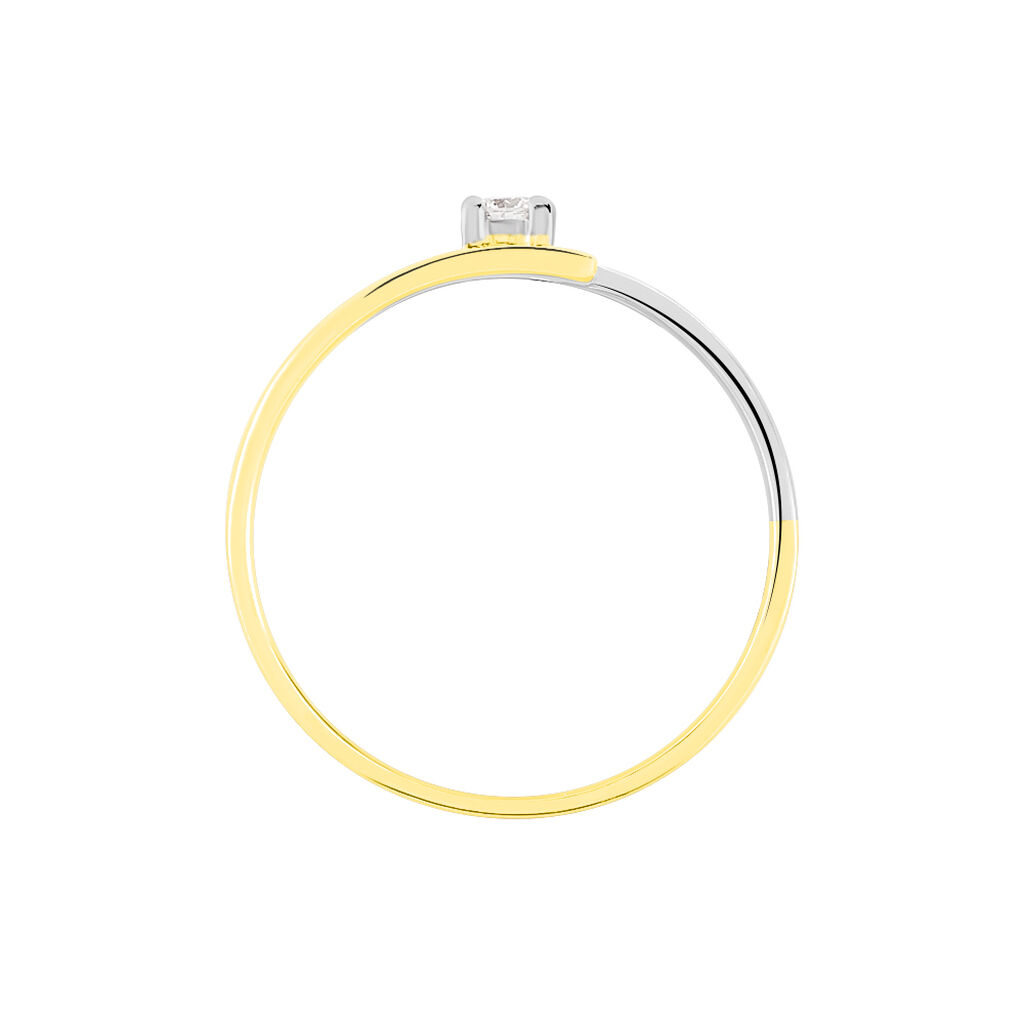 Bague Blandine Or Bicolore Diamant - Bagues solitaires Femme | Histoire d’Or