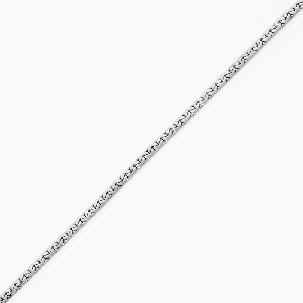 Bracelet Ivy Maille Haricot Or Blanc - Bracelets cha&icirc;ne Femme | Histoire d&rsquo;Or