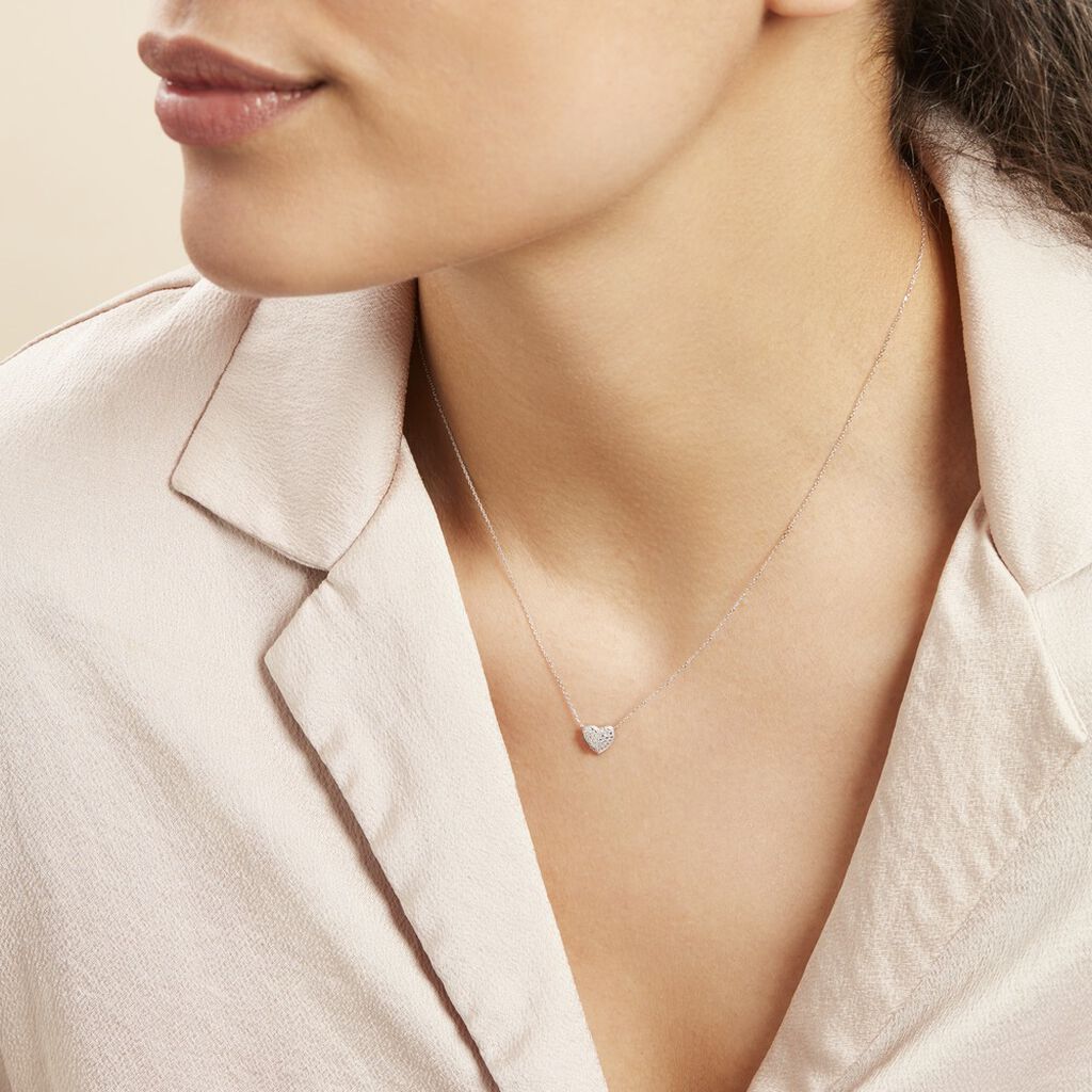 Collier Or Blanc Abe Diamants - Colliers Femme | Histoire d’Or