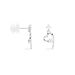 Boucles D'oreilles Puces Romance Or Blanc Oxyde De Zirconium - Boucles d'Oreilles Coeur Femme | Histoire d’Or