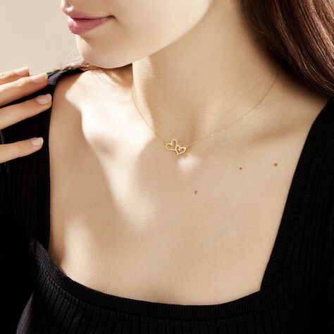Collier Double Or Jaune Oxyde De Zirconium - Colliers Femme | Histoire d’Or