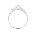 Bague Amance Or Blanc Topaze Et Oxyde De Zirconium - Bagues solitaires Femme | Histoire d&rsquo;Or