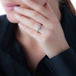 Bague Solitaire Titemae Argent Blanc Oxyde De Zirconium - Bagues solitaires Femme | Histoire d’Or