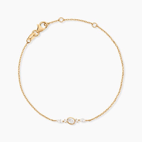 Bracelet Aurena Plaqu&eacute; Or Jaune Oxyde De Zirconium - Bracelets Femme | Histoire d&rsquo;Or