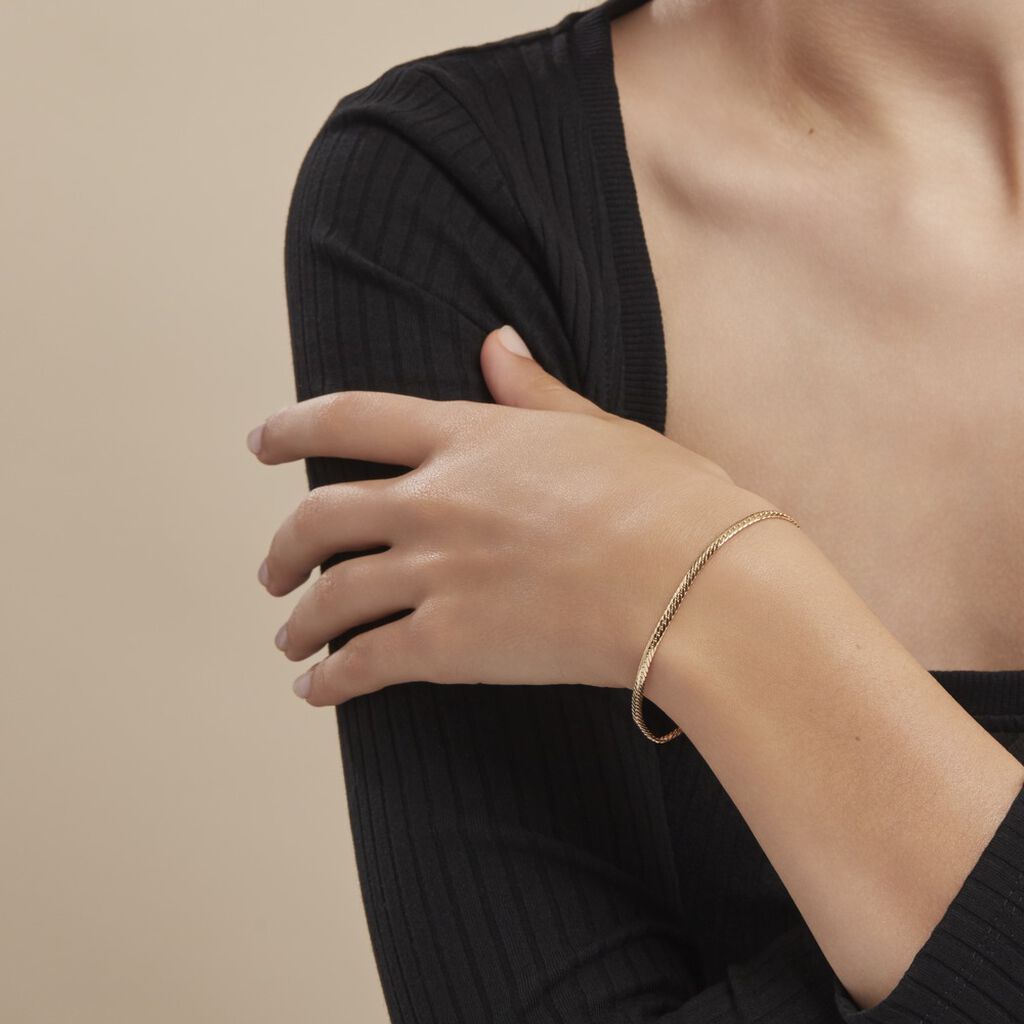 Bracelet Or Jaune Izel Maille Anglaise - Bracelets chaîne Femme | Histoire d’Or