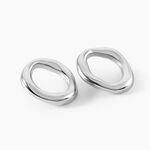 Boucles D'Oreilles Puces Kelia Acier Blanc - Boucles d'oreilles fantaisie Femme | Histoire d&rsquo;Or