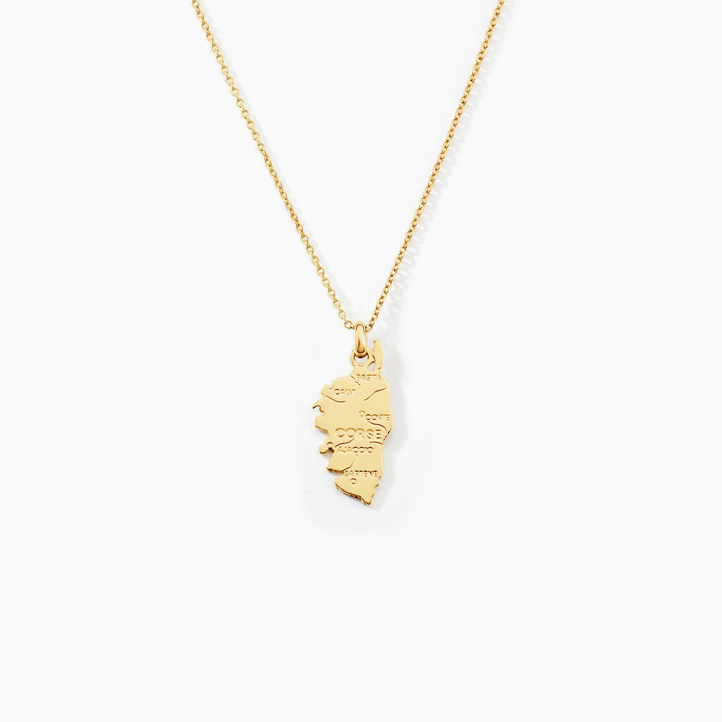 Pendentif Corsica Plaque Or Jaune - Pendentifs Famille | Histoire d’Or