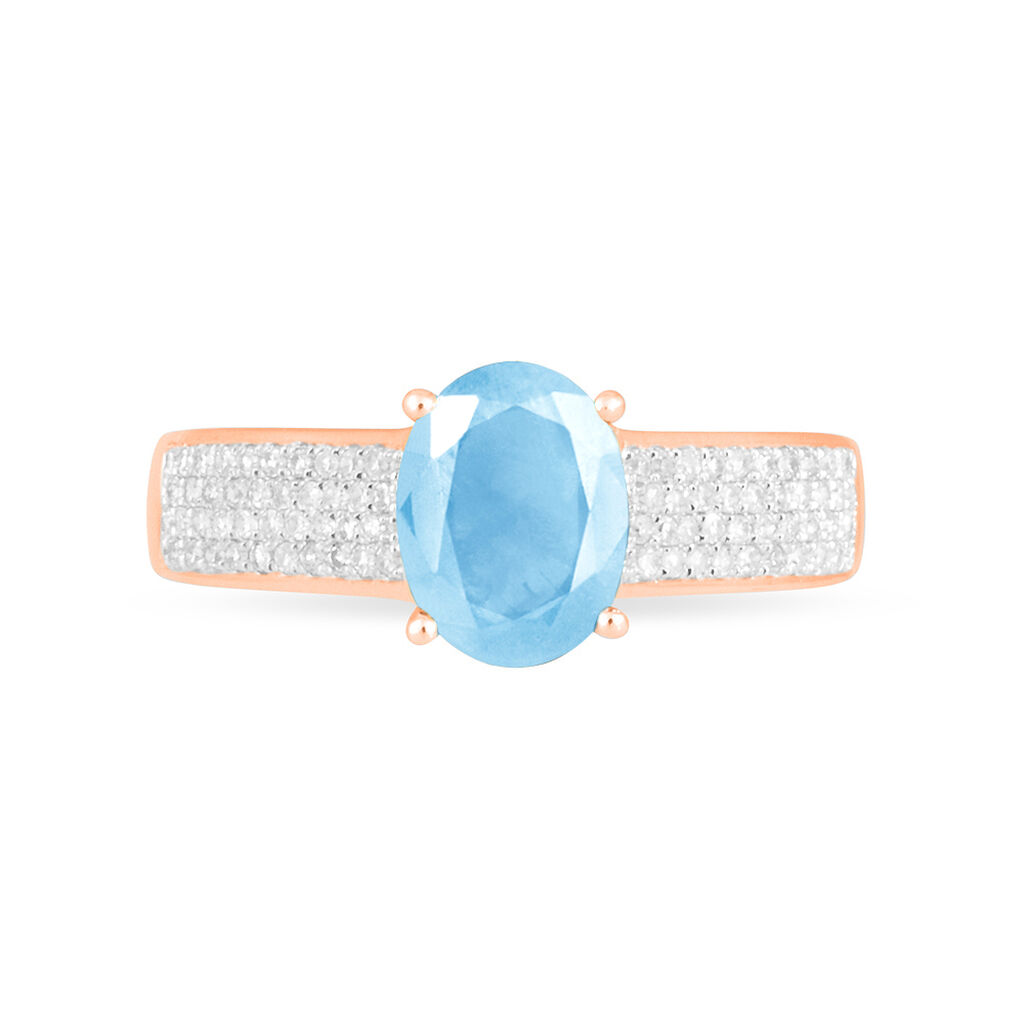 Bague Crista Or Rose Topaze Et Diamant - Bagues solitaires Femme | Histoire d’Or