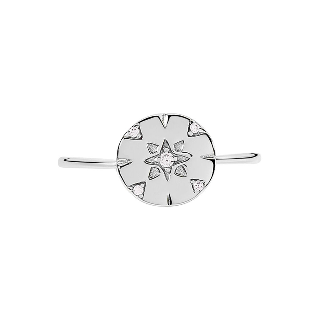 Bague Erinna Argent Blanc Oxyde De Zirconium - Bagues avec pierre Femme | Histoire d’Or
