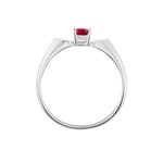 Bague Edgina Or Blanc Rubis Et Diamant - Bagues solitaires Femme | Histoire d&rsquo;Or