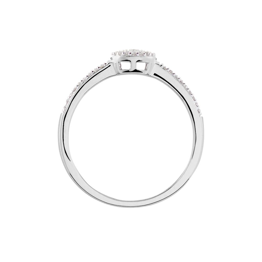 Bague Lisyae Or Blanc Diamants - Bagues avec pierre Femme | Histoire d’Or