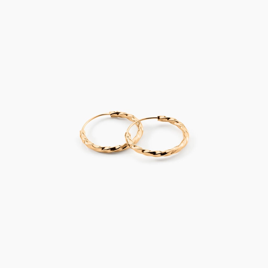 Cr&eacute;oles Lorrie Plaqu&eacute; Or Jaune - Boucles d'oreilles cr&eacute;oles Femme | Histoire d&rsquo;Or