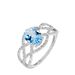 Bague Tina Or Blanc Topaze Et Diamant - Bagues solitaires Femme | Histoire d’Or
