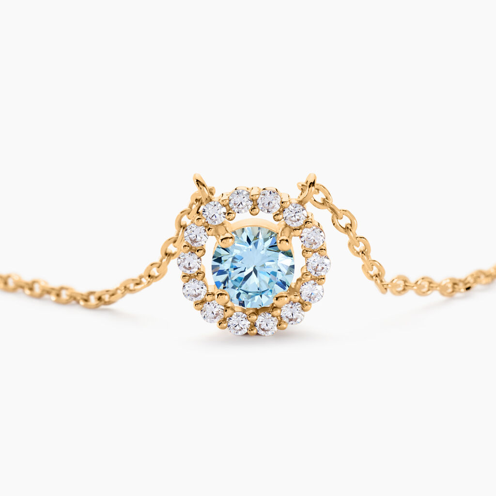 Collier Plaqué Or Radbod Pierre Artificielle Oxydes De Zirconium - Colliers Femme | Histoire d’Or