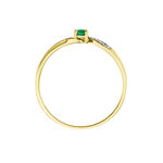 Bague Or Jaune Levenez Emeraude - Bagues solitaires Femme | Histoire d&rsquo;Or